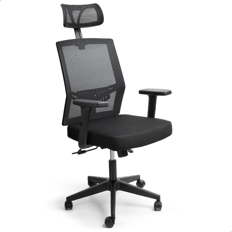 Cadeira De Escritório Presidente Ergonômica Preta Mesh Gamer prime
